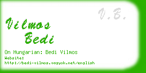 vilmos bedi business card